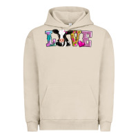 Pigment French Oak love with cow Urban Hoodie - AdoDesignShop
