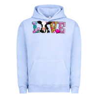 Pigment Grape Ice love with cow Urban Hoodie - AdoDesignShop
