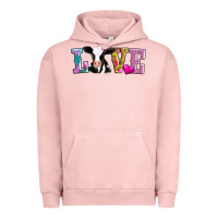 Pigment Salmon love with cow Urban Hoodie - AdoDesignShop