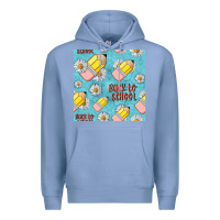 Colony Blue back to school seamless pattern Premium Hoodie - BundleAndBundleShop