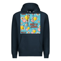 Navy back to school seamless pattern Premium Hoodie - BundleAndBundleShop