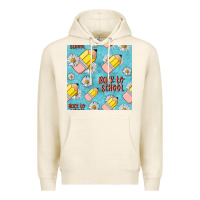 Tofu back to school seamless pattern Premium Hoodie - BundleAndBundleShop
