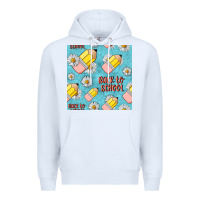 White back to school seamless pattern Premium Hoodie - BundleAndBundleShop