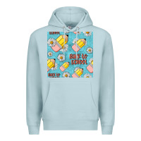 Blue Mist back to school seamless pattern Premium Hoodie - BundleAndBundleShop