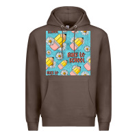 Coffee back to school seamless pattern Premium Hoodie - BundleAndBundleShop