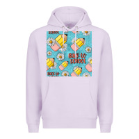 Lilac back to school seamless pattern Premium Hoodie - BundleAndBundleShop