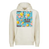 Oatmeal Heather back to school seamless pattern Premium Hoodie - BundleAndBundleShop