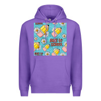 Purple back to school seamless pattern Premium Hoodie - BundleAndBundleShop