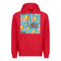 Red back to school seamless pattern Premium Hoodie - BundleAndBundleShop