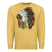 Antique Gold christmas indian feather headdress Premium Sweatshirt - RanaPortraitStore