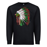 Black christmas indian feather headdress Premium Sweatshirt - RanaPortraitStore