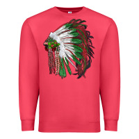 Cardinal christmas indian feather headdress Premium Sweatshirt - RanaPortraitStore