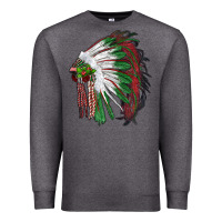 Charcoal Heather christmas indian feather headdress Premium Sweatshirt - RanaPortraitStore