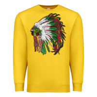 Lemon christmas indian feather headdress Premium Sweatshirt - RanaPortraitStore