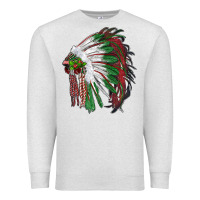 Oatmeal Heather christmas indian feather headdress Premium Sweatshirt - RanaPortraitStore