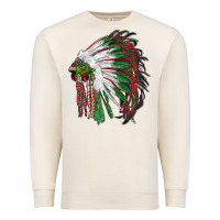 Sandshell christmas indian feather headdress Premium Sweatshirt - RanaPortraitStore