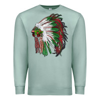 Seafoam christmas indian feather headdress Premium Sweatshirt - RanaPortraitStore