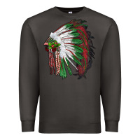 Smoke christmas indian feather headdress Premium Sweatshirt - RanaPortraitStore