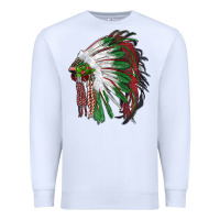 White christmas indian feather headdress Premium Sweatshirt - RanaPortraitStore
