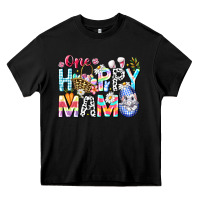 Black One Happy Mama Easter Bunny Heavy Core Tee - CowhideDigitalArt
