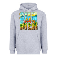 Heather Grey summer vibes Heavyweight Hoodie - Zillion Design Studio