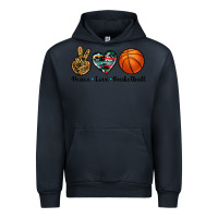 Navy peace love basketball Urban Hoodie - Artiststas