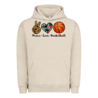 Peace Love Basketball Urban Hoodie | Teevron