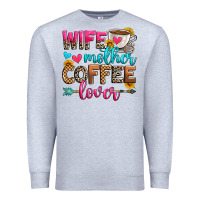 Heather Grey wife mother coffee lover Premium Sweatshirt - Zillion Design Studio