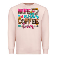 Pale Pink wife mother coffee lover Premium Sweatshirt - Zillion Design Studio