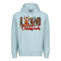 Blue Mist love christmas reindeer Premium Hoodie - Jasminsmagicworld