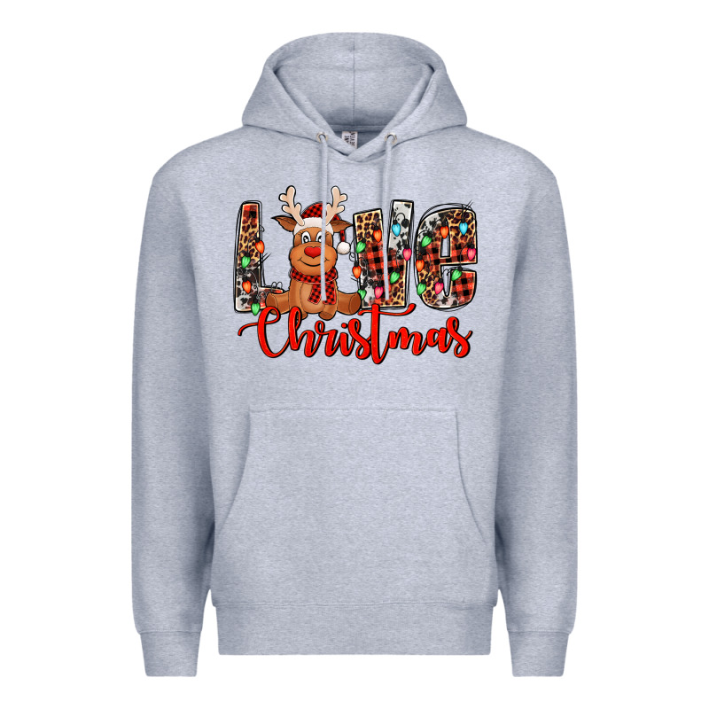 Love Christmas Reindeer Premium Hoodie by Jasminsmagicworld | Teevron