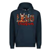 Navy love christmas reindeer Premium Hoodie - Jasminsmagicworld