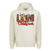 Oatmeal Heather love christmas reindeer Premium Hoodie - Jasminsmagicworld