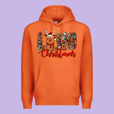 Love Christmas Reindeer Premium Hoodie Designed By Jasminsmagicworld