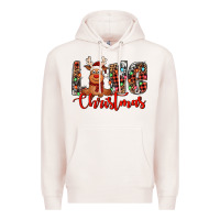 Pale Pink love christmas reindeer Premium Hoodie - Jasminsmagicworld