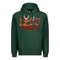 Sports Green love christmas reindeer Premium Hoodie - Jasminsmagicworld