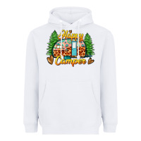 White happy camper Heavyweight Hoodie - Zillion Design Studio