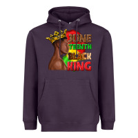 Plum juneteenth black king Heavyweight Hoodie - texasbilliewilder