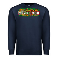 Navy Mexicana Premium Sweatshirt - texasbilliewilder