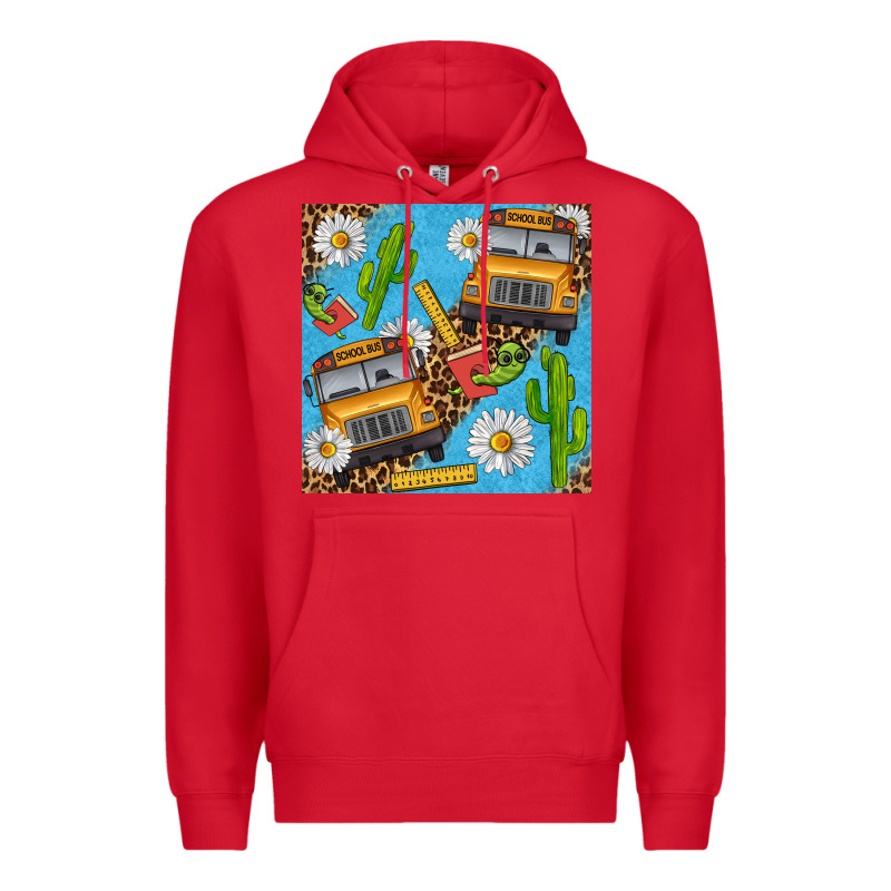 School Bus Seamless Pattern Premium Hoodie by BundleAndBundleShop | Teevron