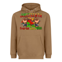 Toasted Coconut juneteenth free ish since 1865 Heavyweight Hoodie - texasbilliewilder
