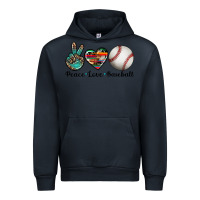 Navy peace love baseball Urban Hoodie - Artiststas