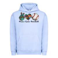 Pigment Grape Ice peace love baseball Urban Hoodie - Artiststas