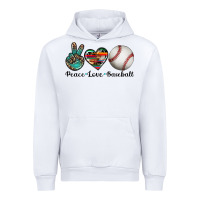 White peace love baseball Urban Hoodie - Artiststas