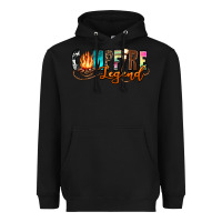 Black campfire legend Heavyweight Hoodie - Zillion Design Studio