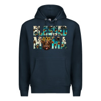 Navy blessed mama Premium Hoodie - JahusDesignShop