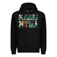 Black blessed mama Premium Hoodie - JahusDesignShop