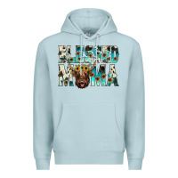 Blue Mist blessed mama Premium Hoodie - JahusDesignShop