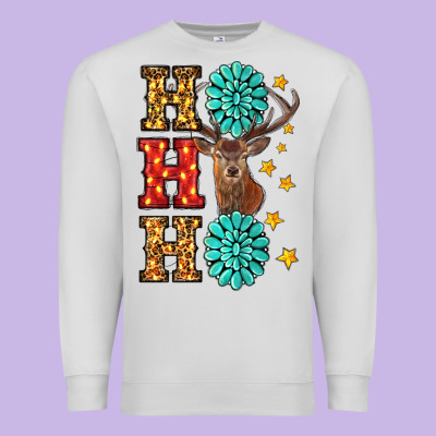 Christmas Ho Ho Ho Premium Sweatshirt Designed By Ranaportraitstore