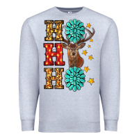 Heather Grey christmas ho ho ho Premium Sweatshirt - RanaPortraitStore